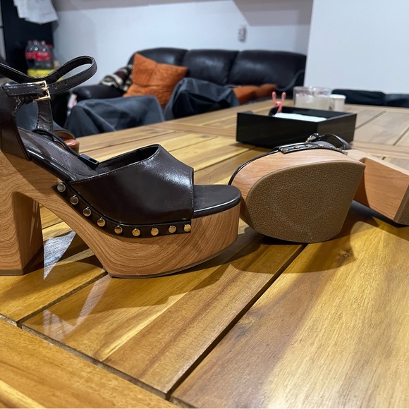ZARA BROWN BLOCK HEEL - Picture 5 of 5